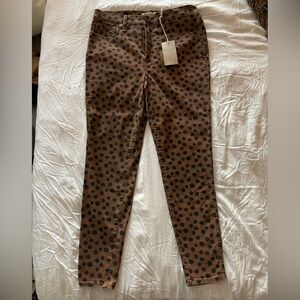 Madewell Brown and Black Polka Dot Pants